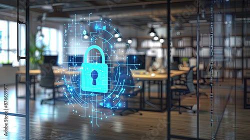 Office Cybersecurity Warning: Data Protection and Hacker