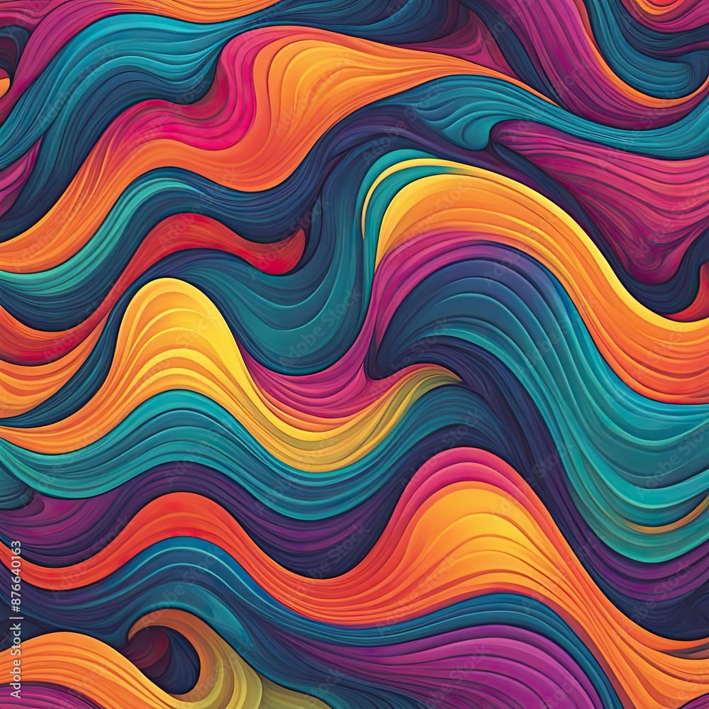 Abstract Fluid Waves of Color Pattern Abstract Fluid Waves of Color Pattern