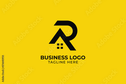 letter AR AP triangle in shape for house and window present farm house or country side barn construction work or real estate vector