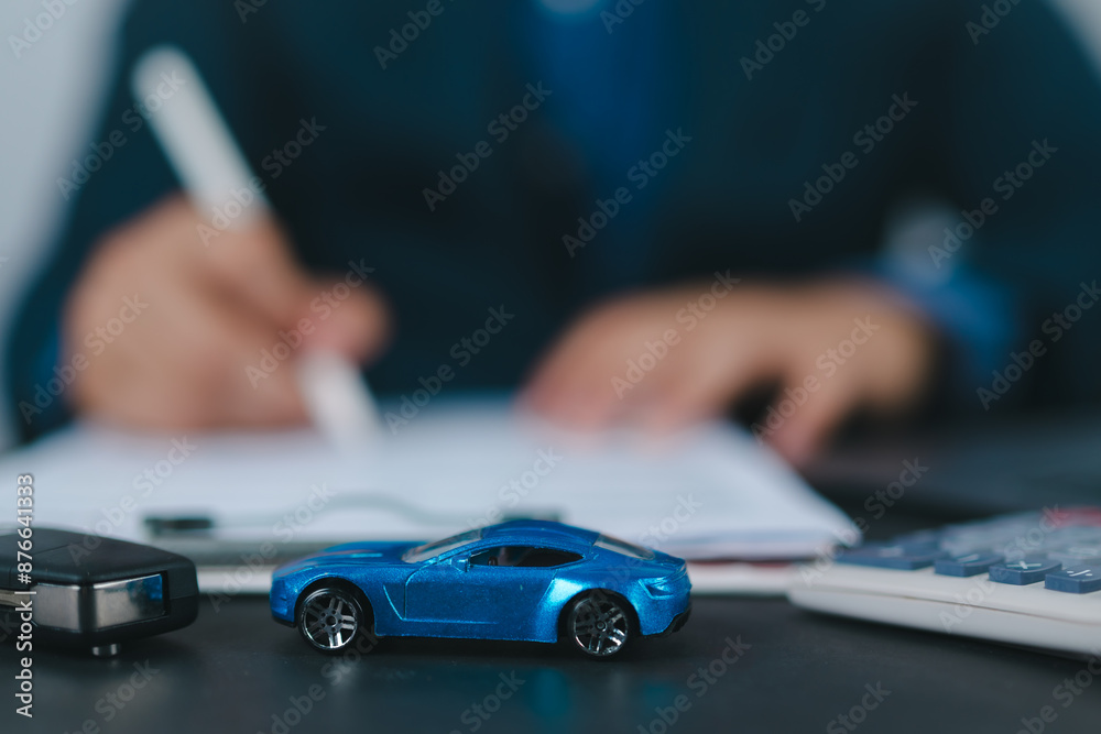 Dealership offered various finance options, including an auto loan or lease, making it easier to buy or rent a car from the company. Agent reviewed contract, finalizing insurance agreement.