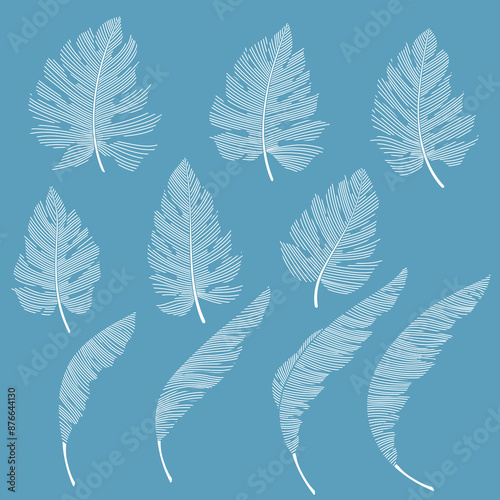 An abstract representation of tropical plants,