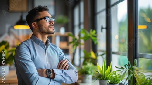 Introverted entrepreneur planning strategies alone, business introspection