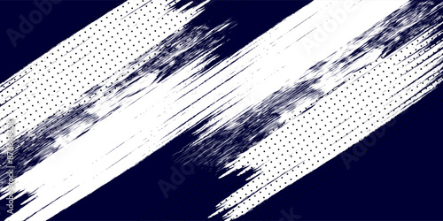 Dots halftone white & blue color pattern gradient grunge texture background. Dots pop art comics sport style vector illustration. vector grunge