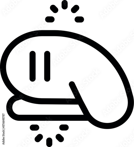 Line art icon of a hand knocking on a door, representing opportunity and business concepts