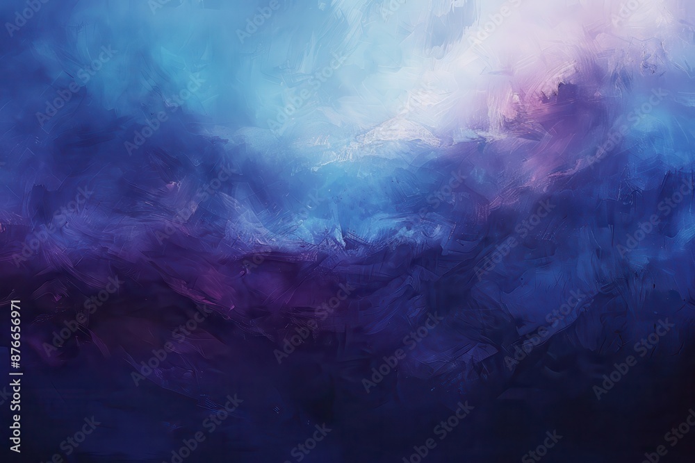 Vibrant abstract painting with a blend of blue and purple hues, creating a dreamy and ethereal atmosphere. Vibrant abstract painting with a blend of blue and purple hues, creating a dreamy and ethereal atmosphere.