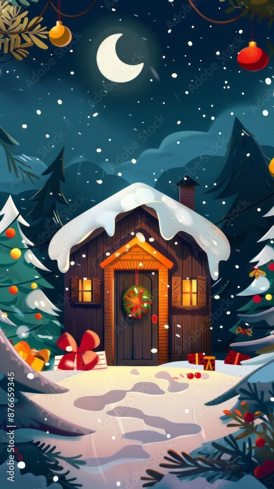 Naklejka premium Smartphone advent calendar application