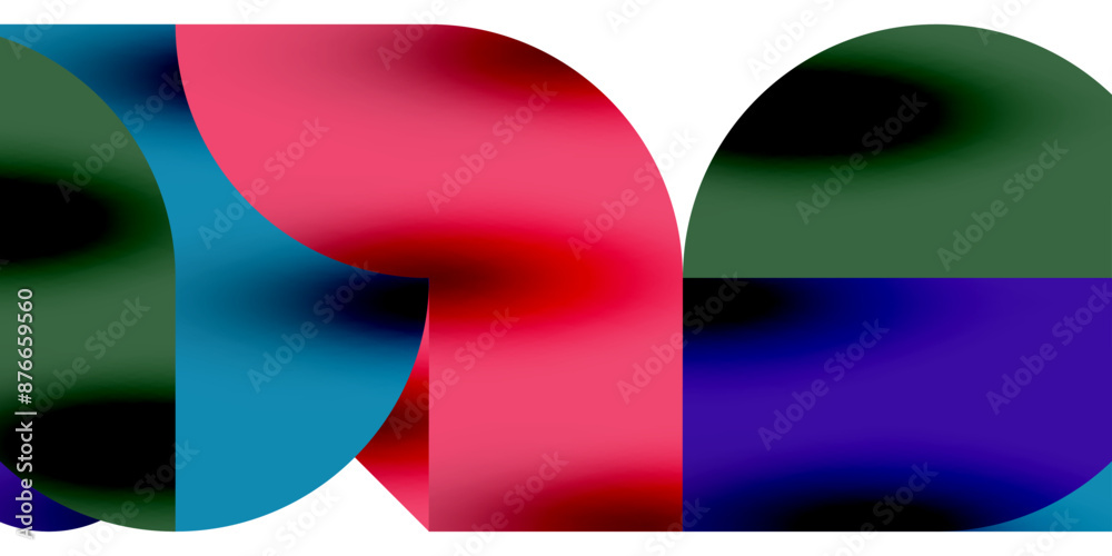 Tech minimal circular shapes geometric art. Vector modern circles Tech minimal circular shapes geometric art. Vector modern circles