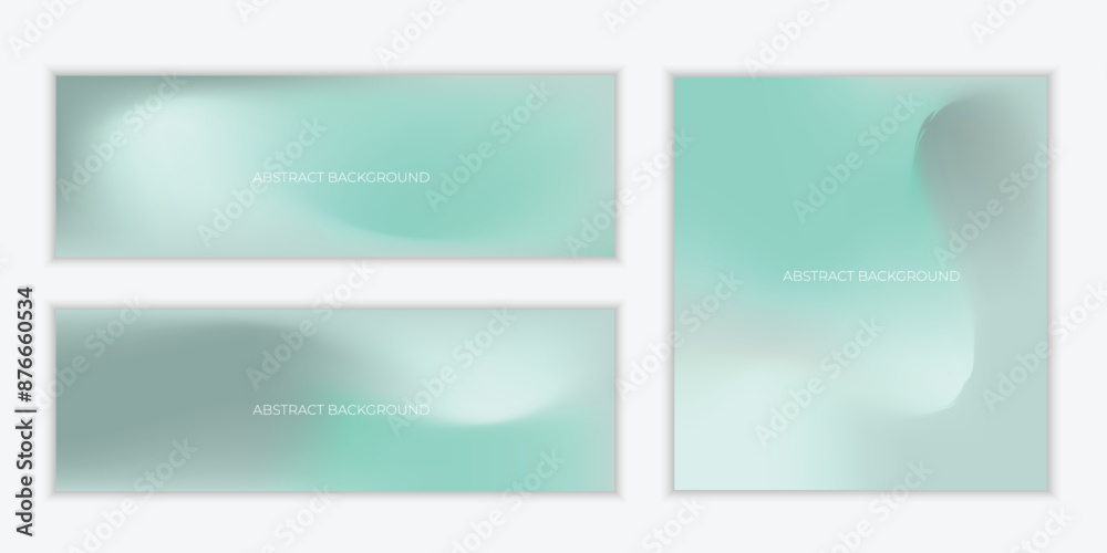 Naklejka premium Collection abstract liquid background. Gradient mesh. Effect bright color blend. Blurred fluid colorful mix. Modern design template for web covers, ad banners, posters, brochures, flyers.