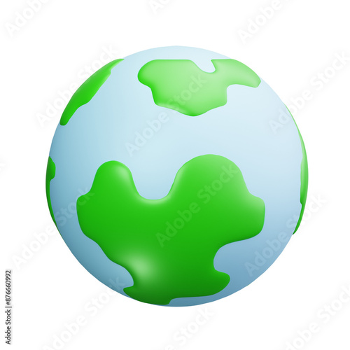 earth 3d render icon