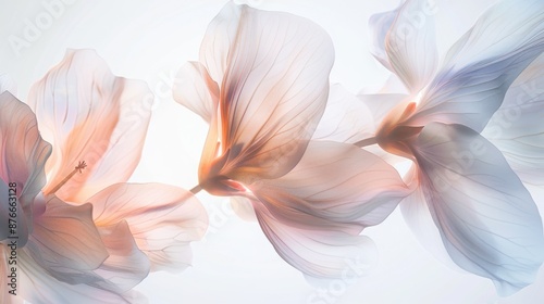 Elegant abstract floral watercolor art featuring soft pastel hues, perfect for home decor or digital backgrounds.