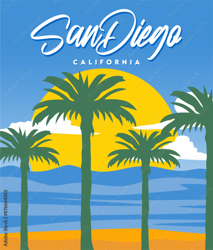 Fototapeta premium san diego california with beautiful skies and beaches