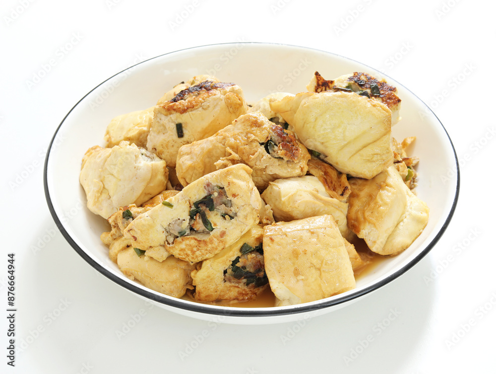 Stuffed tofu, a Chinese delicacy Stuffed tofu, a Chinese delicacy