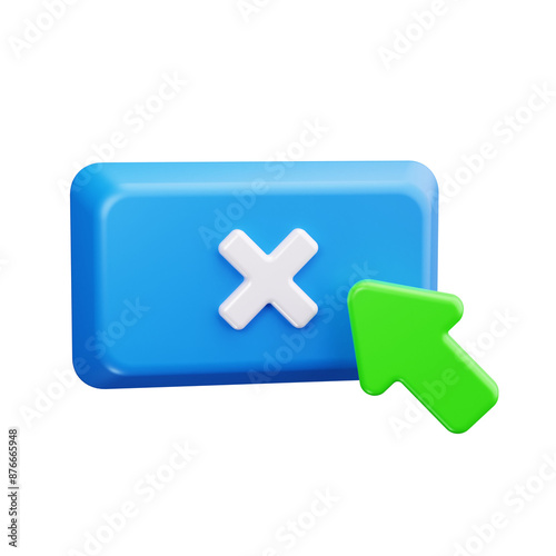 cancel 3d render icon