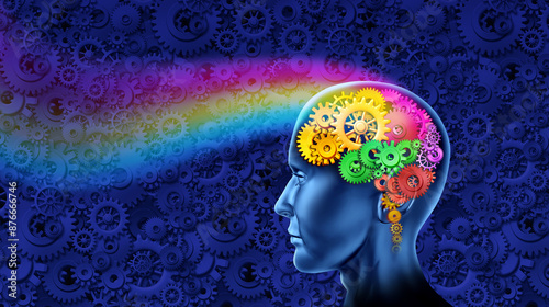 Fotografie Cognitive Ability and human intelligence as a mental acuity or aptitude concept as a symbol of brain function