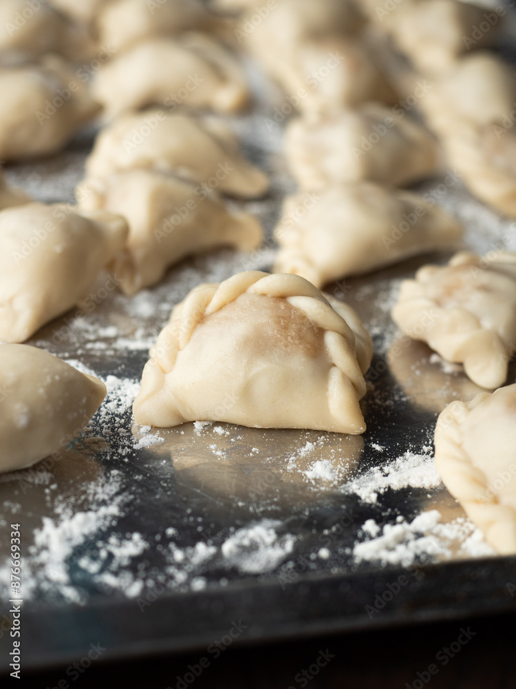 mini curry puff pastry before deep frying mini curry puff pastry before deep frying