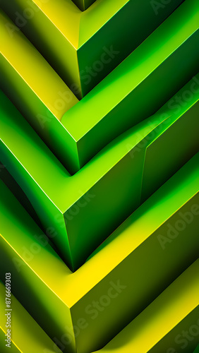 AI generated image of 3d green background