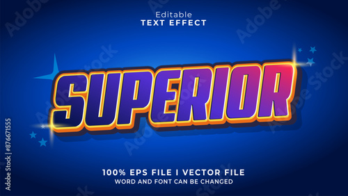 editable superior text effect.typhography logo