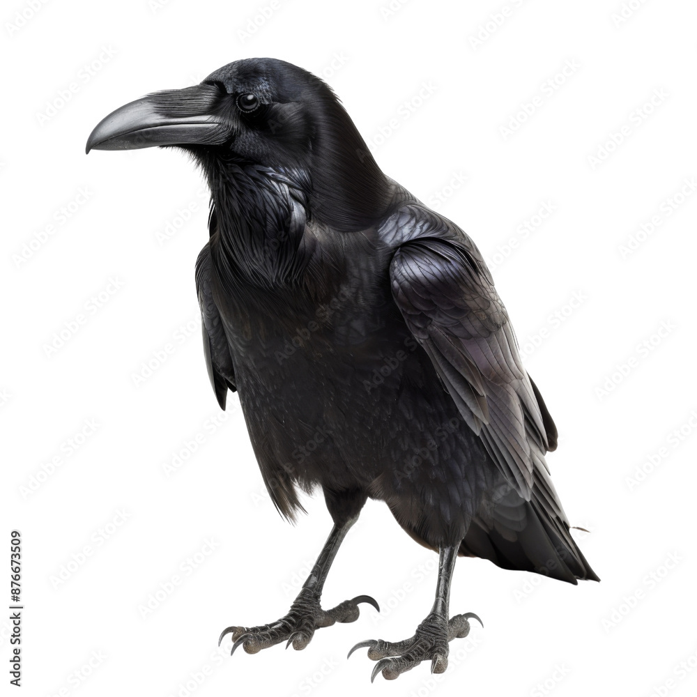 Raven isolated on transparent or white background Raven isolated on transparent or white background