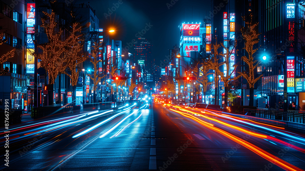 Photo urban traffic at night Photo urban traffic at night