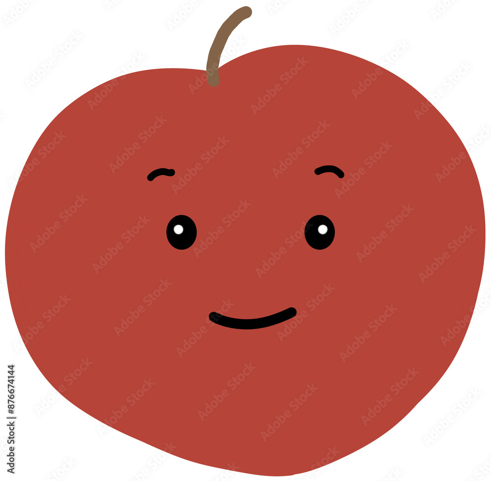 Obraz premium 새콤달콤 여름과일 자두 캐릭터