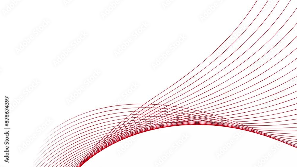 Abstract gradient color wavy lines minimal elegant background. Seamless loop 4k video.	
