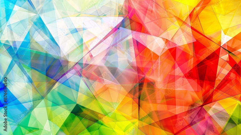Obraz premium Abstract Geometric Shapes in Vibrant Hues