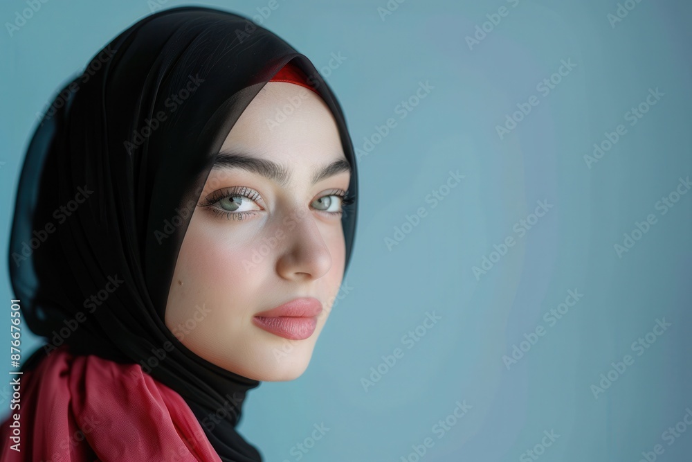 Portrait of a Young Woman in a Black Hijab Portrait of a Young Woman in a Black Hijab