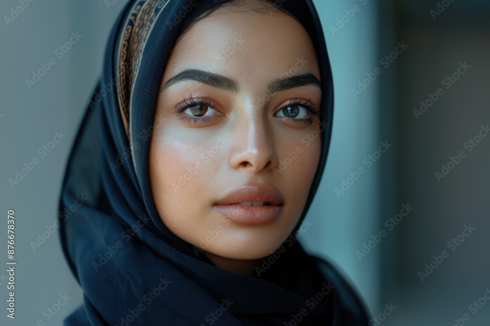 Close-Up Portrait of a Woman in a Hijab Close-Up Portrait of a Woman in a Hijab