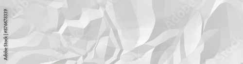 White crumpled Paper texture background. Clean empty white wrinkled paper background. Vector illustration.
