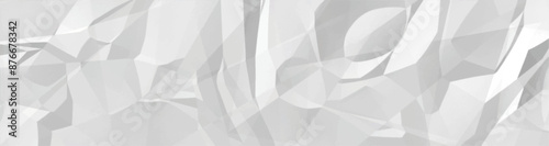 White crumpled Paper texture background. Clean empty white wrinkled paper background. Vector illustration.