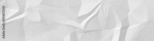 White crumpled Paper texture background. Clean empty white wrinkled paper background. Vector illustration.