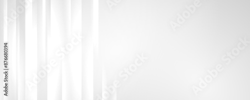 Grey gradient lines background. Abstract silver stripes wallpaper. Abstract gray tech backdrop. Vertical gris texture for graphic design, poster, banner, flyer, brochure, presentation. Vector
