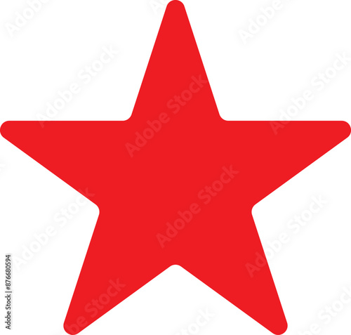 red star isolated on white icon