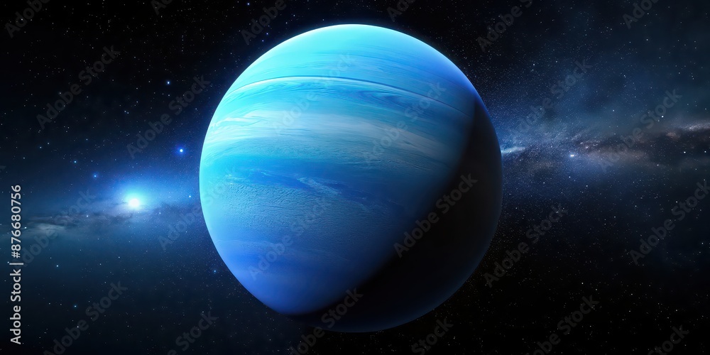 Neptune, the blue giant planet in our solar system with a thick atmosphere and visible surface features, Neptune Neptune, the blue giant planet in our solar system with a thick atmosphere and visible surface features, Neptune
