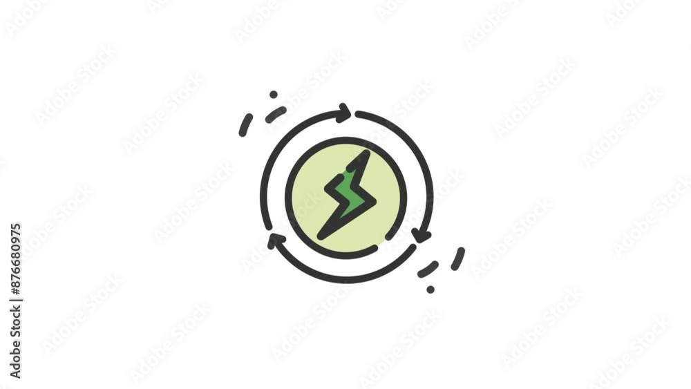 Renewable Energy animated icon with alpha channel. Perfect for project and Explainer Video Renewable Energy animated icon with alpha channel. Perfect for project and Explainer Video