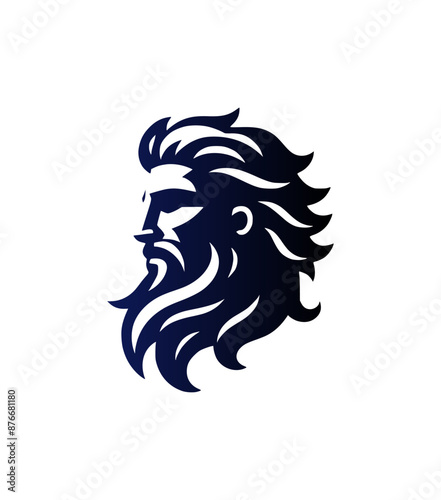 zeus or oldman logo (black on white background)