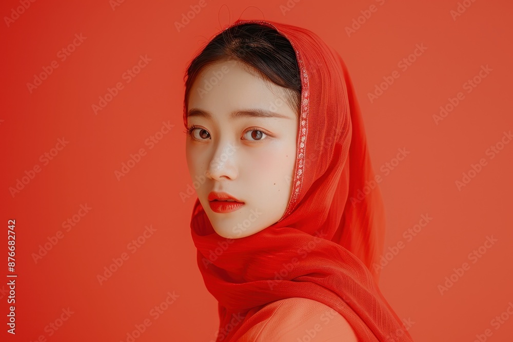 Woman in a Red Headscarf Woman in a Red Headscarf
