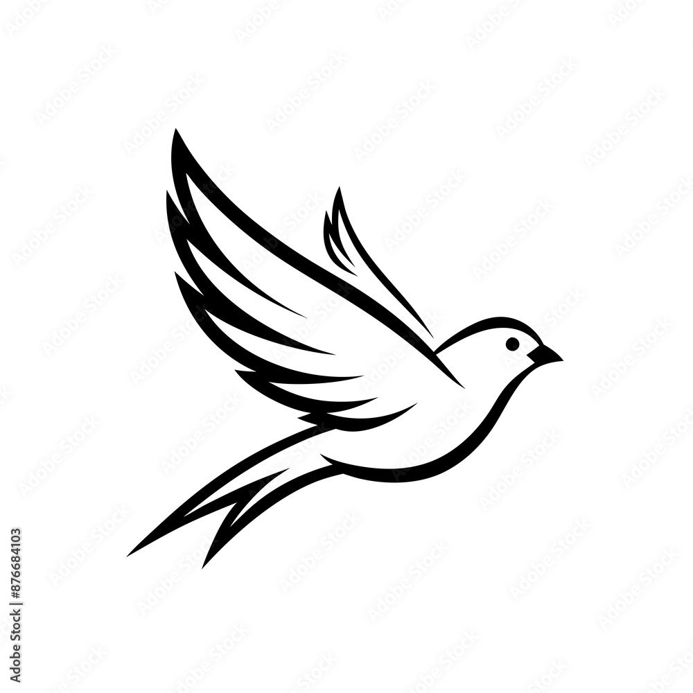 Unique style logo flying bird Unique style logo flying bird