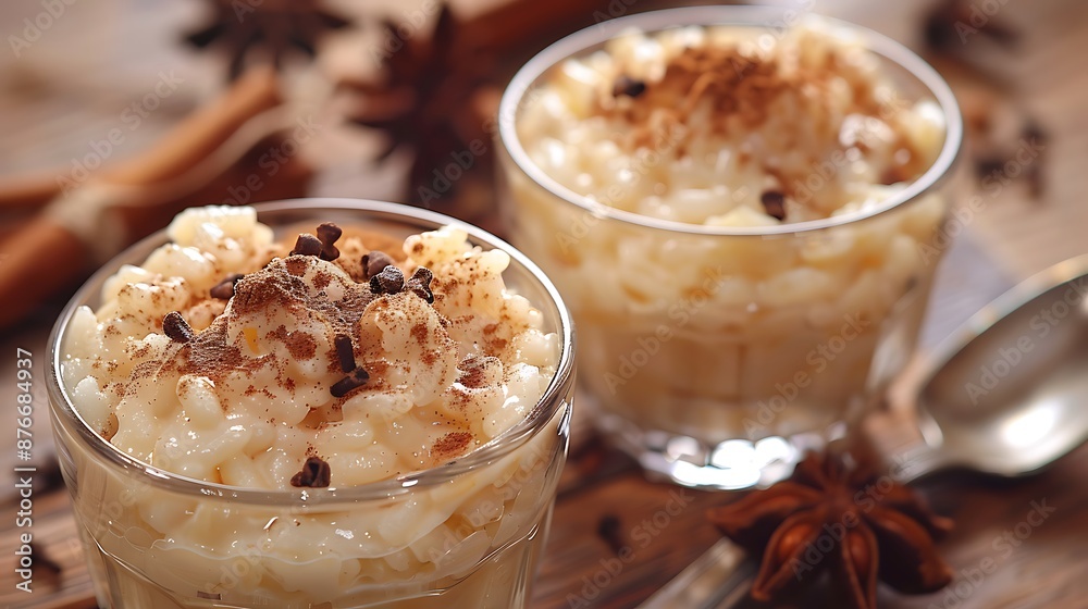 Creamy rice pudding with cinnamon Creamy rice pudding with cinnamon