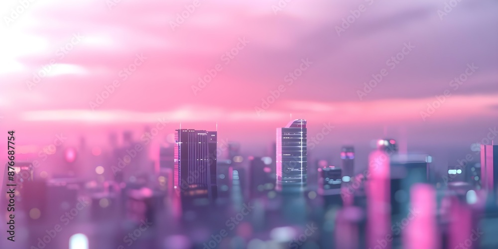 Neon Cityscape Art with Pink and Purple Synthwave Aesthetics. Concept Cityscape Photography, Neon Art, Synthwave Aesthetics, Pink and Purple Theme Neon Cityscape Art with Pink and Purple Synthwave Aesthetics. Concept Cityscape Photography, Neon Art, Synthwave Aesthetics, Pink and Purple Theme