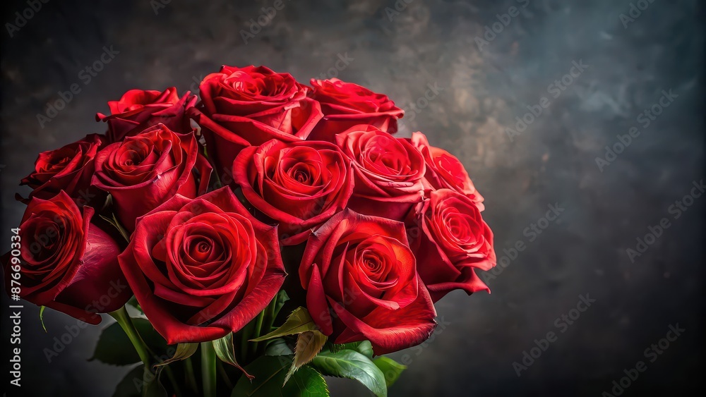Stunning red rose bouquet on dark backdrop, red, roses, bouquet, dark, backdrop, beautiful, vibrant, floral, flowers Stunning red rose bouquet on dark backdrop, red, roses, bouquet, dark, backdrop, beautiful, vibrant, floral, flowers