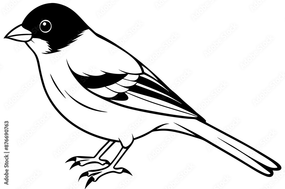 Obraz premium Chaffinch icon vector line art illustration