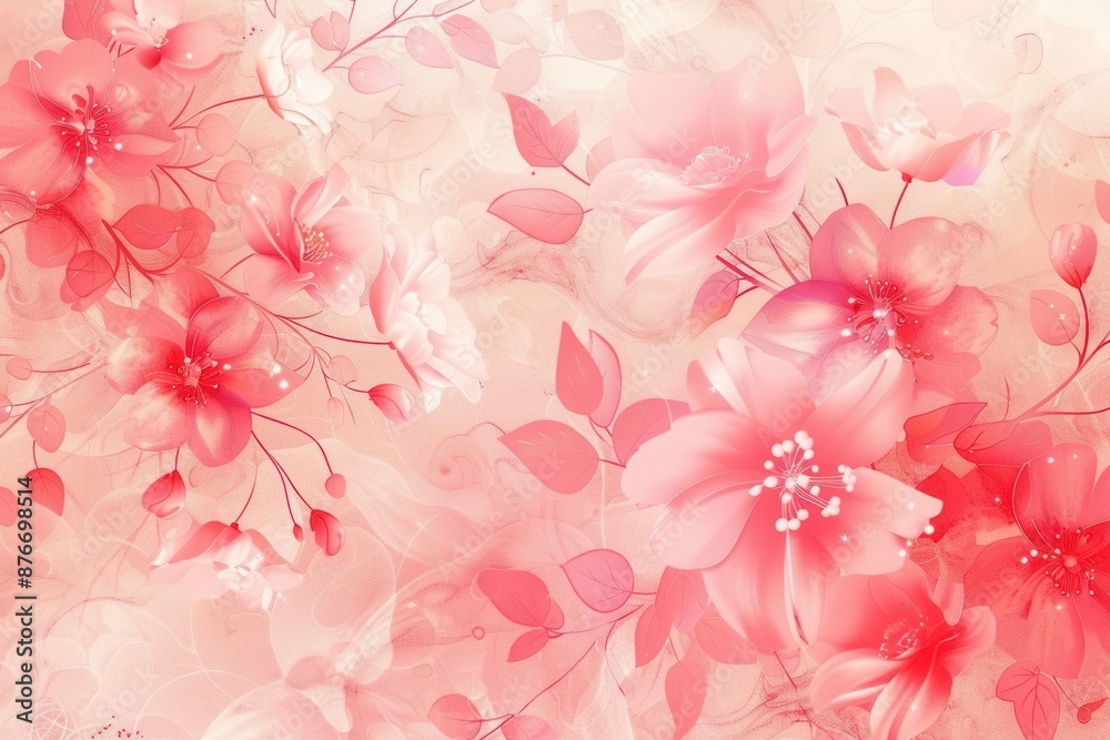 Blooming Beauty. Delicate pink floral pattern background concept Blooming Beauty. Delicate pink floral pattern background concept