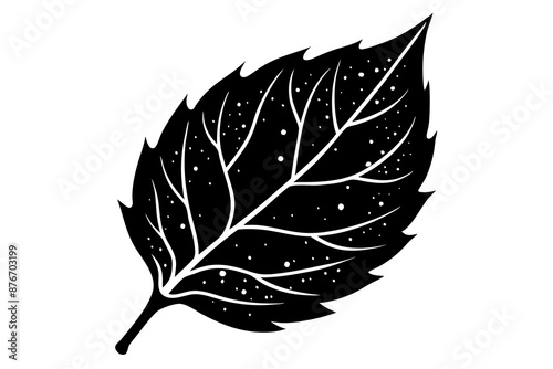 Frost leaf icon silhouette vector illustration