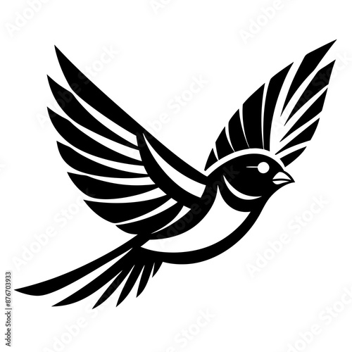 Unique style logo flying bird