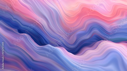 Abstract Wavy Pattern with Pink and Blue Hues