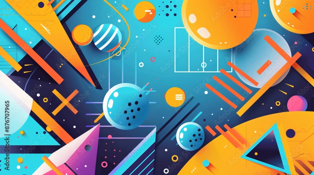 Abstract Geometric Pattern with Vibrant Colors Abstract Geometric Pattern with Vibrant Colors