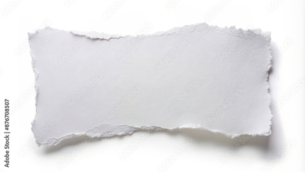 Obraz premium Torn white paper on white background, graphic resource, ripped, torn, white, paper, texture, abstract, background, design