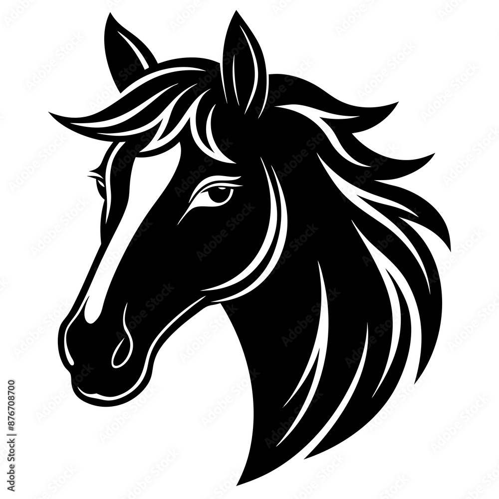 Stunning Vector Illustration of a Horse Head Stunning Vector Illustration of a Horse Head
