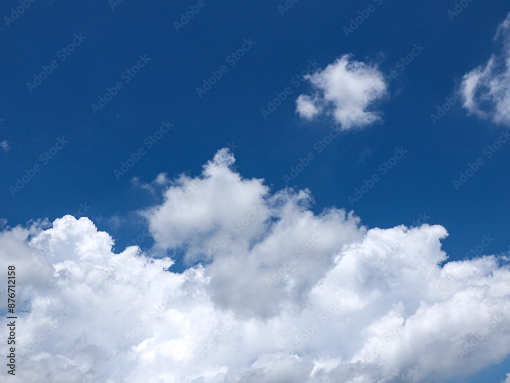 Background image of blue sky and white clouds in summer sky Background image of blue sky and white clouds in summer sky